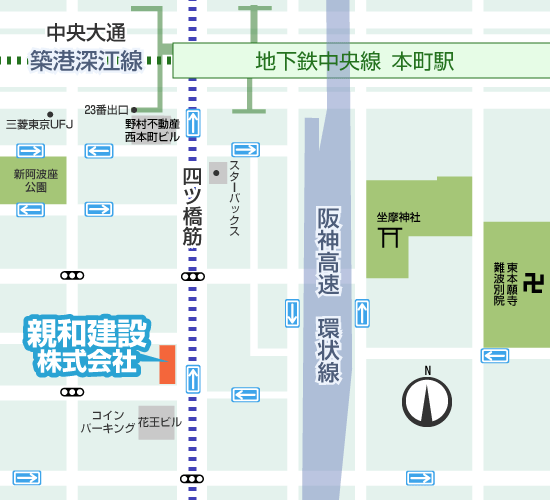 親和建設の地図